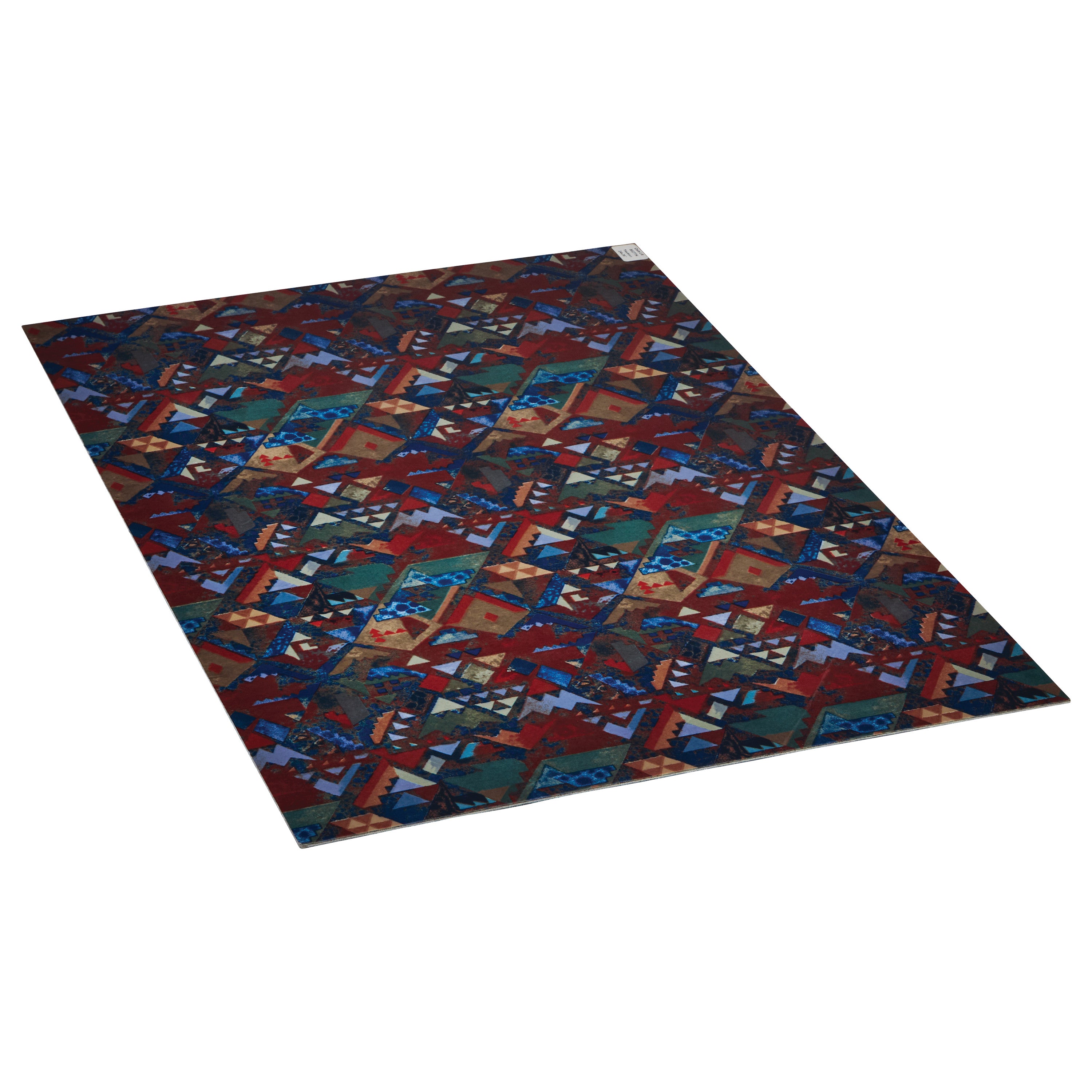 Aetrex Carboplast Composite Sheet features a colorful, geometric pattern with red, blue, green, and orange tones.