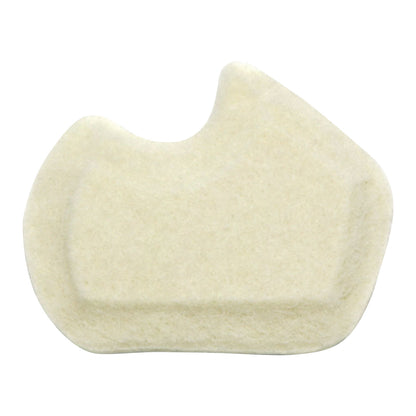 Felt Dancer Met Pad, a cream-colored, irregularly shaped padded insert designed for foot comfort and support.