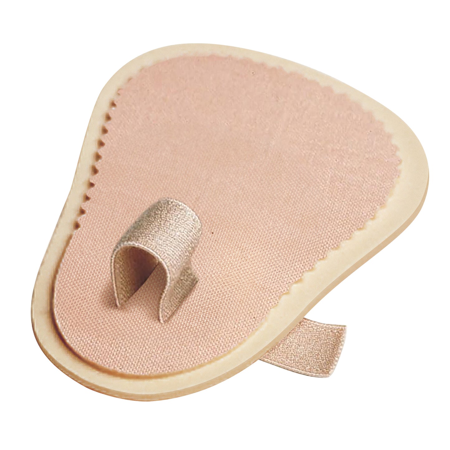 PediFix Toe Straightener with a soft pink cushion and a fabric loop designed to help align toes for comfort and support.