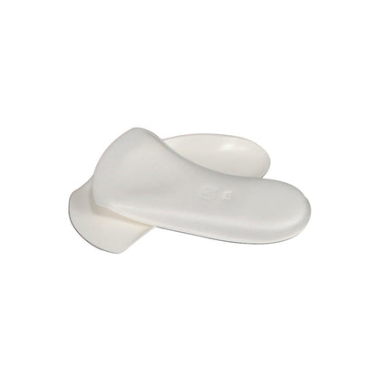 A pair of AliMed FREEDOM BFO Half Sole Orthotic inserts in white, designed to provide foot support and comfort.