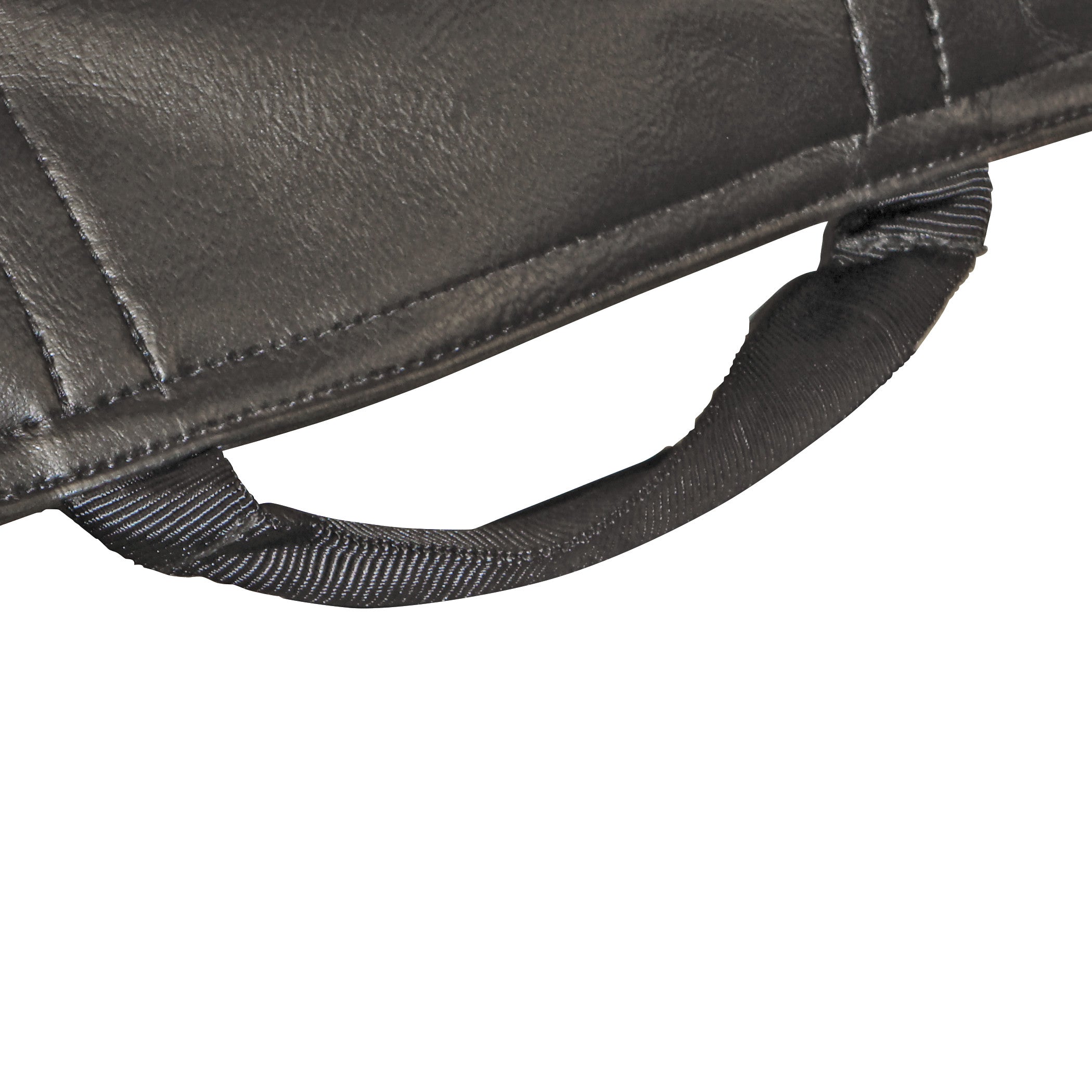 Close-up of the SafetySure HT (Horizontal Transfer) Slide, showing its black handle and stitching on the edge of the fabric.