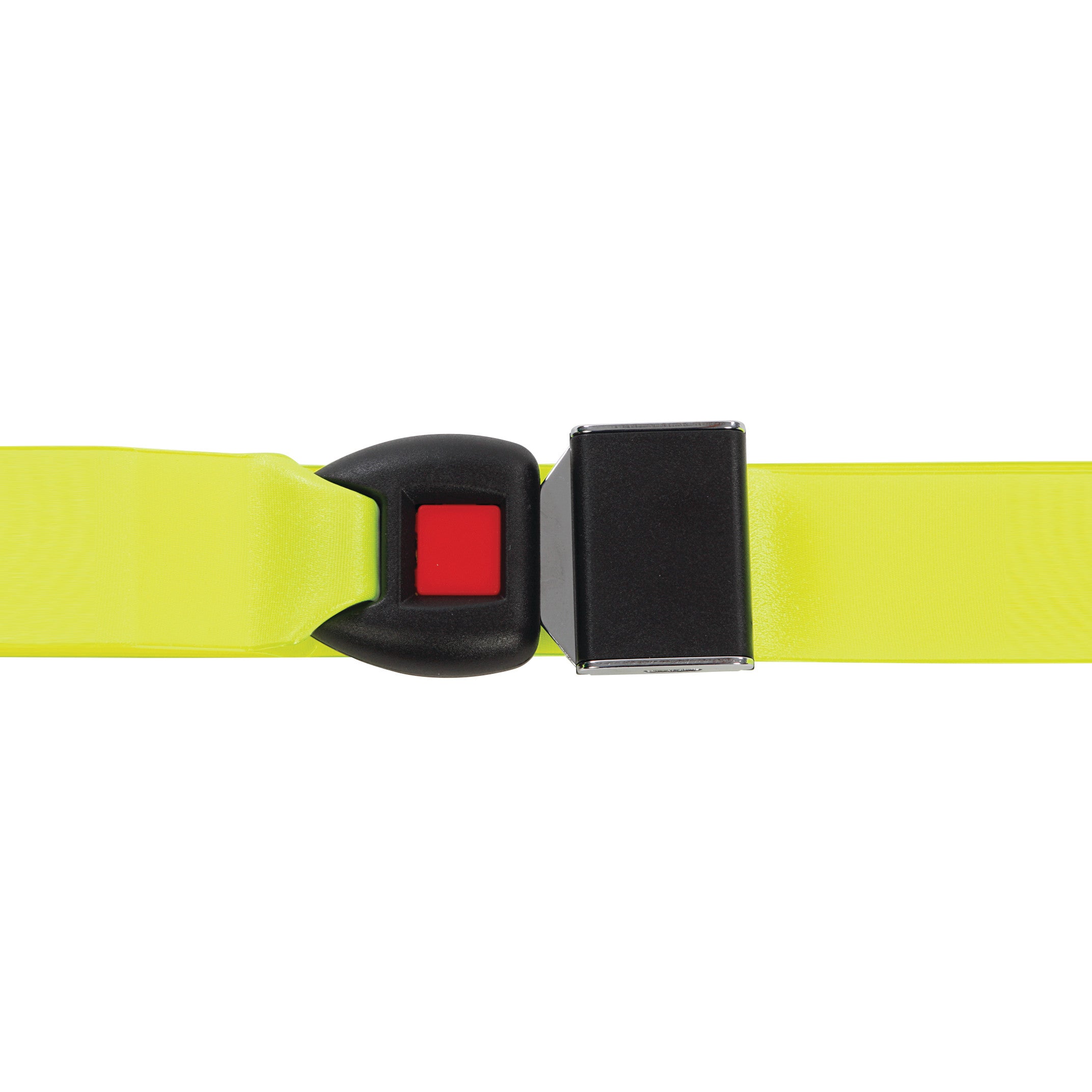 AliMed Bariatric Wipeable Gait Belt, neon yellow with a black buckle and red button for easy release.