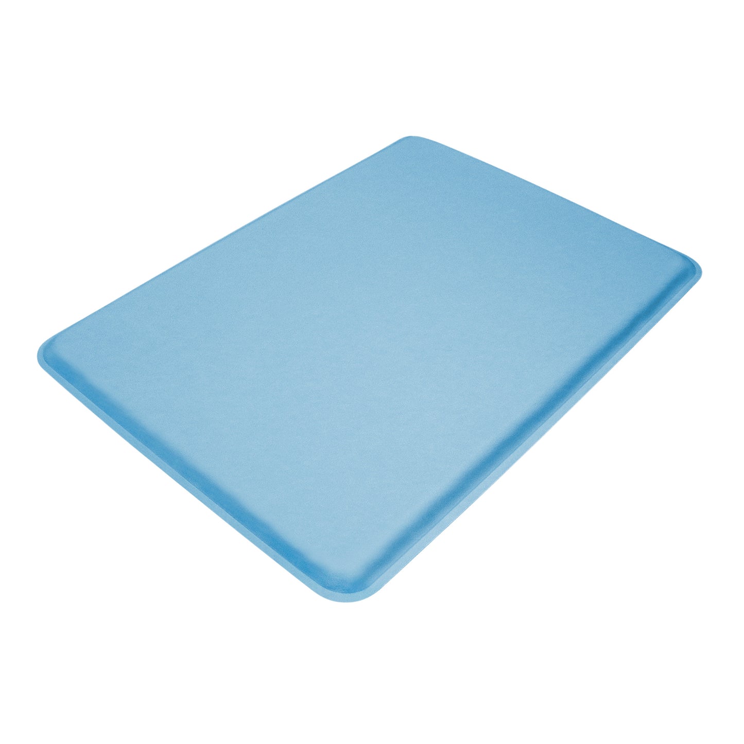 A blue GelPro Medical Mat with a rectangular shape and slightly rounded corners.
