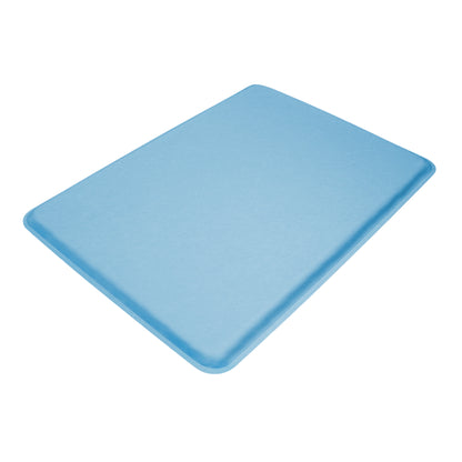 A blue GelPro Medical Mat with a rectangular shape and slightly rounded corners.