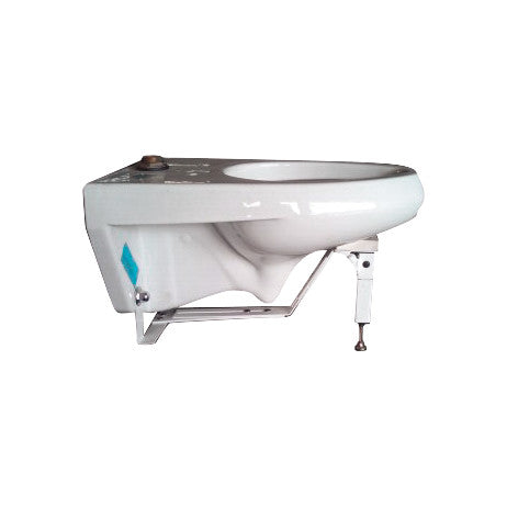 The Buttress Universal Toilet Support is a sturdy, adjustable support mechanism for wall-mounted toilets, aiding stability and safety.