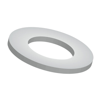 A Support Stop Ring for Big John Wall-Mounted Toilet Support, featuring a metallic, flat circular shape with a wide hole in the center.