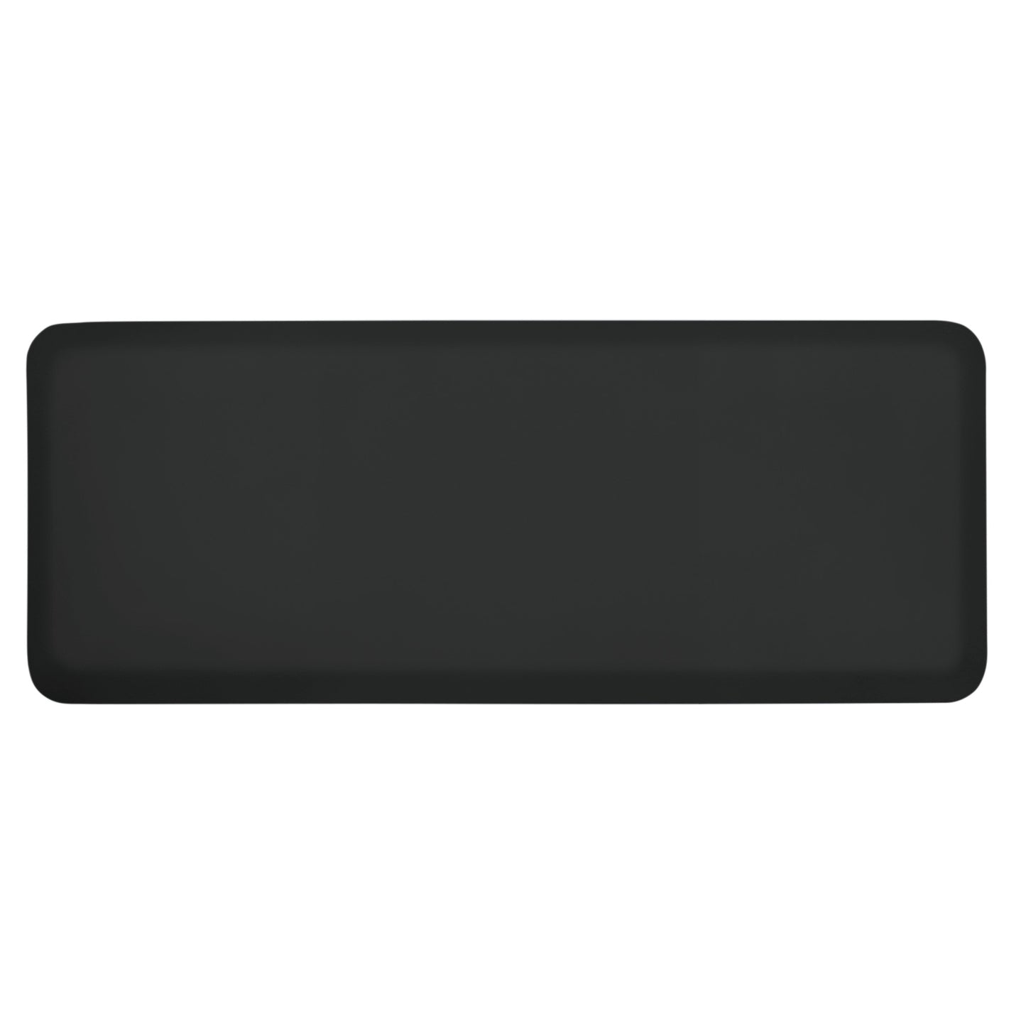 GelPro NewLife EcoPro Anti-Fatigue Mat in black, rectangular with rounded corners, designed for comfort on hard floors.