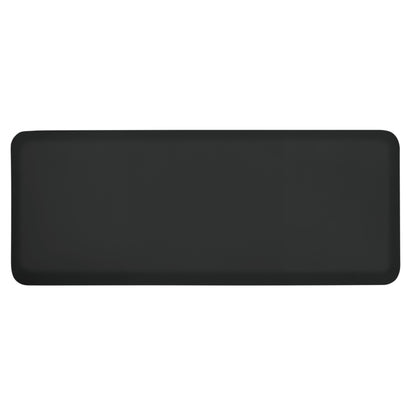 GelPro NewLife EcoPro Anti-Fatigue Mat in black, rectangular with rounded corners, designed for comfort on hard floors.