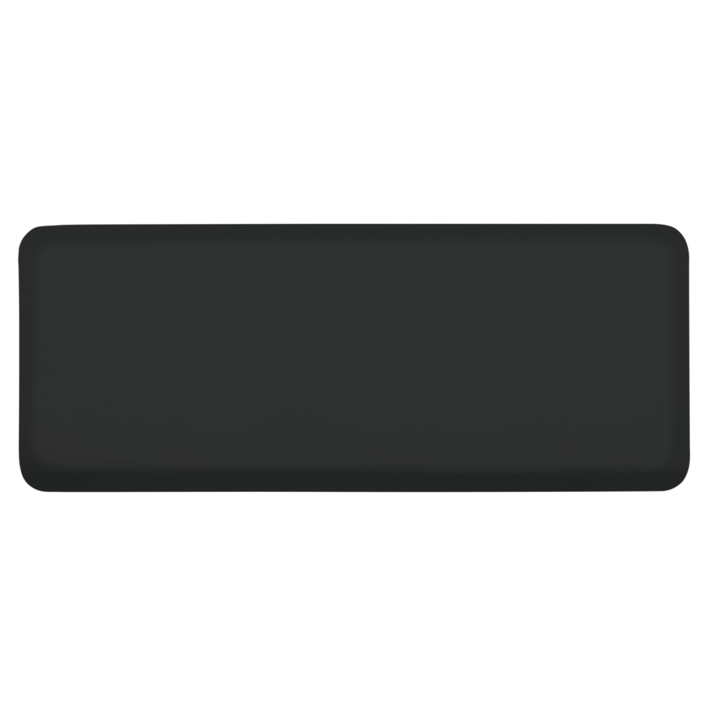 The image features a black GelPro NewLife EcoPro Anti-Fatigue Mat with a rectangular shape and rounded corners on a white background.