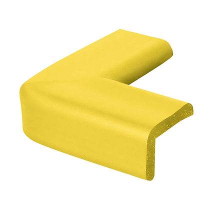 Yellow L-shaped protective cushion titled "AliMed SoftEdge Corner Protector" designed to cover and cushion sharp edges and corners.