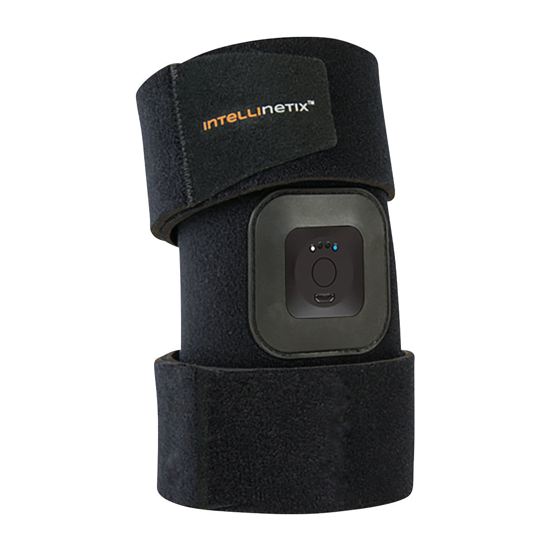 The Intellinetix Foot/Ankle Therapy Wrap is a black adjustable wrap with a control unit for providing vibration therapy.