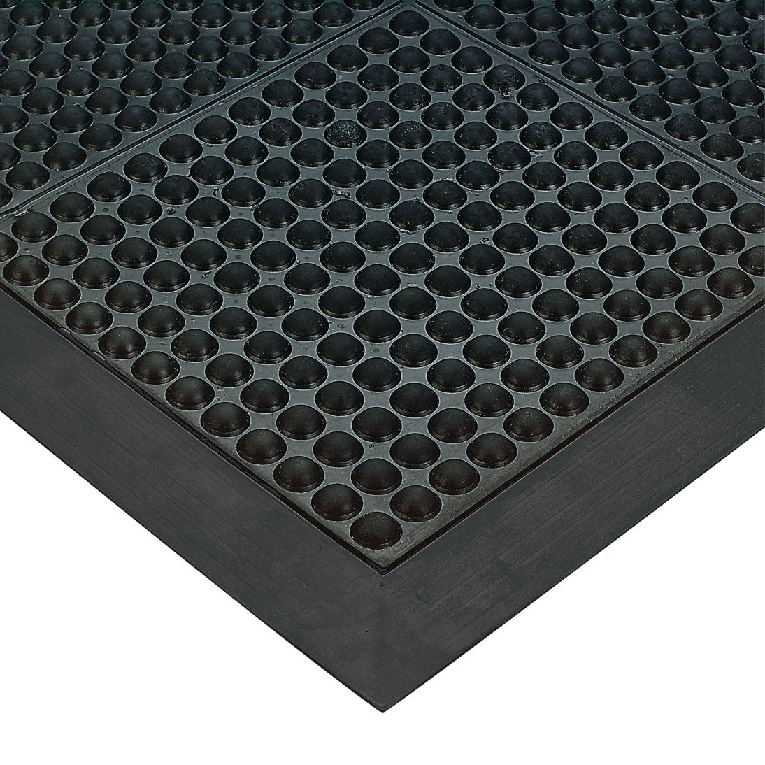 Wearwell Ortho Stand Anti-Fatigue Mat with a textured surface featuring circular patterns and a solid border.