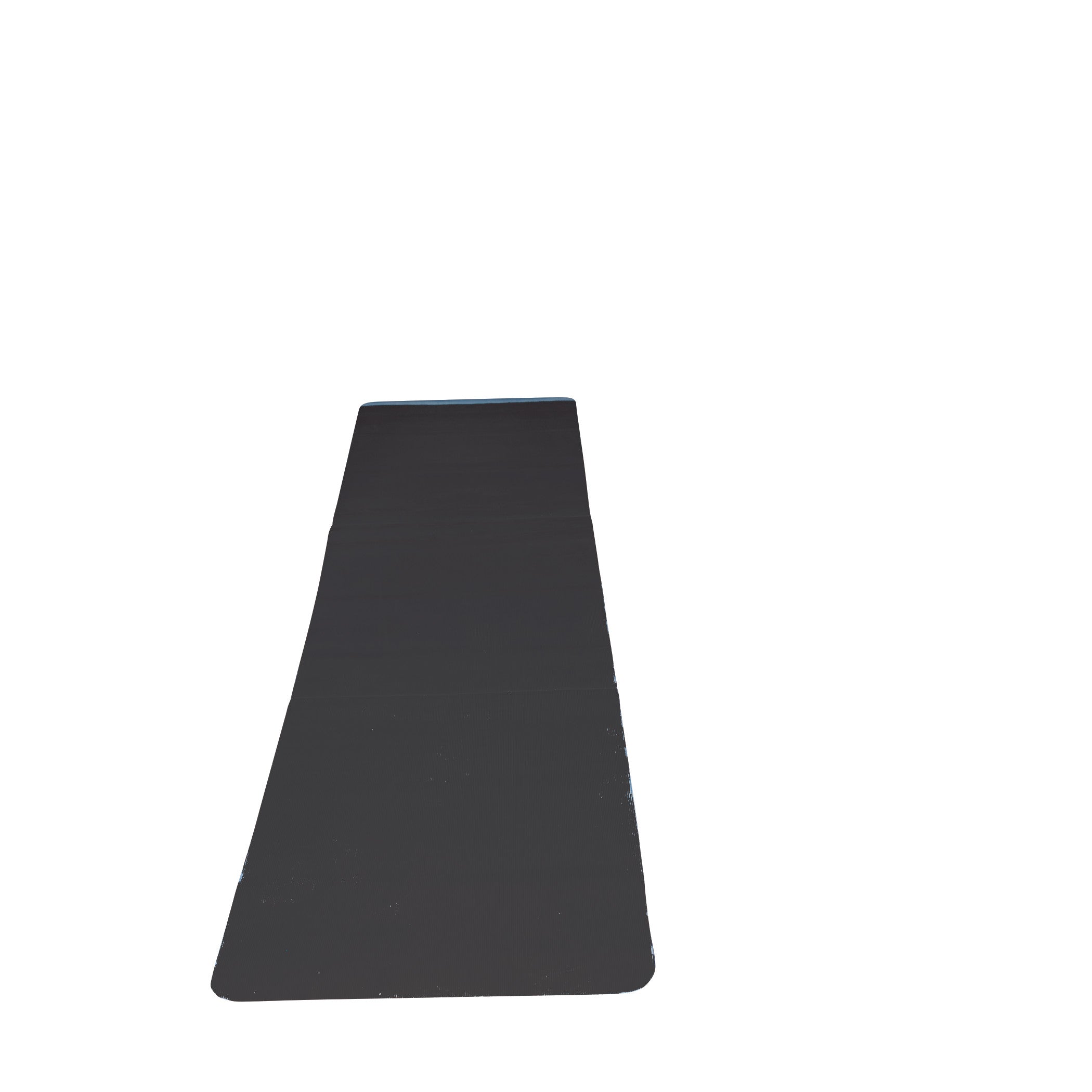 AliMed Safety NoSlip Mat in black, shown laid out flat with a slightly tapered shape and rounded edges.