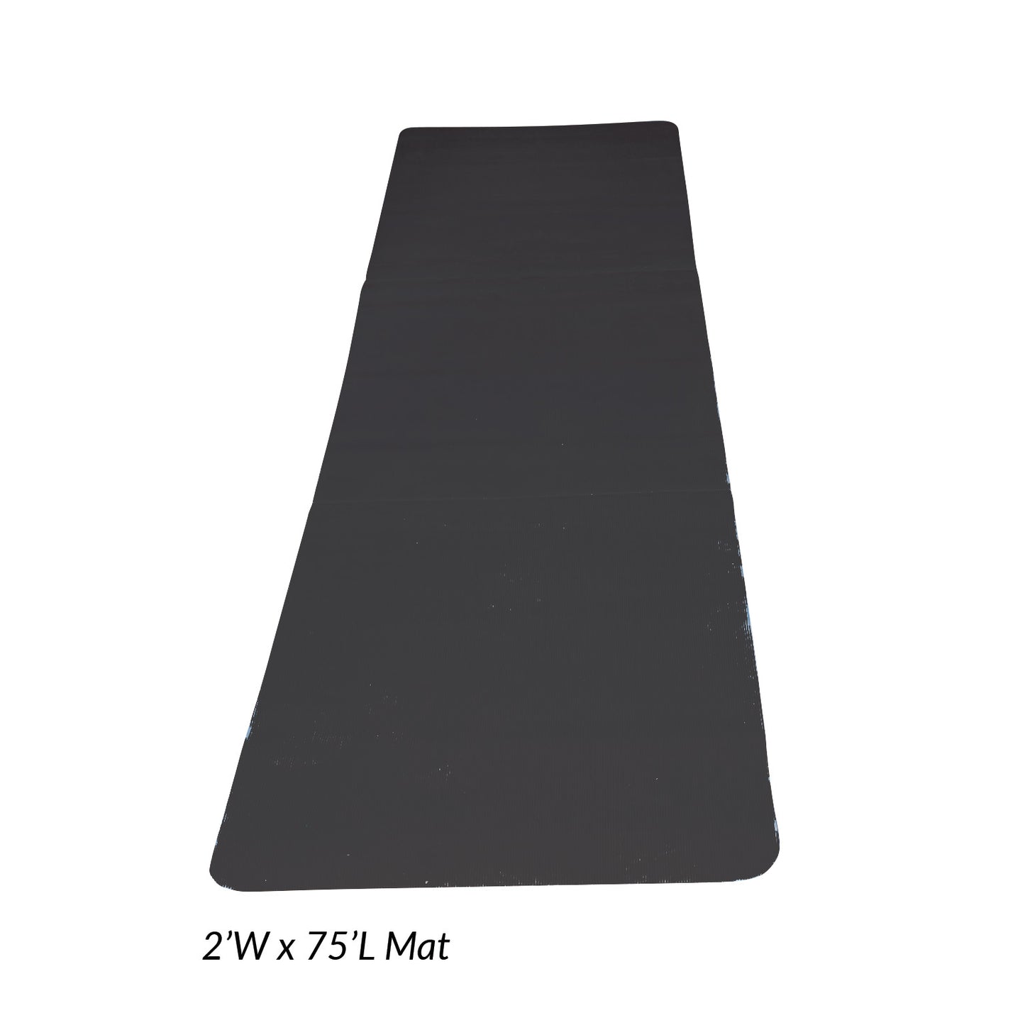 The AliMed Safety NoSlip Mat is a long, rectangular black mat measuring 2 feet in width and 75 feet in length.