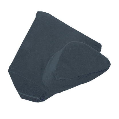 AliMed 90-Degree Elbow Positioning Wedge in dark fabric, designed to support the elbow at a right angle for optimal positioning.