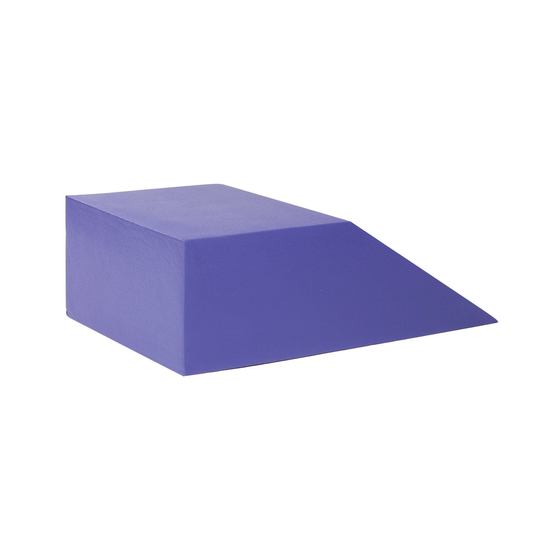 The AliMed Tuff-Coat Bed Wedge is a purple foam wedge with a sloped surface, designed for elevation and support.