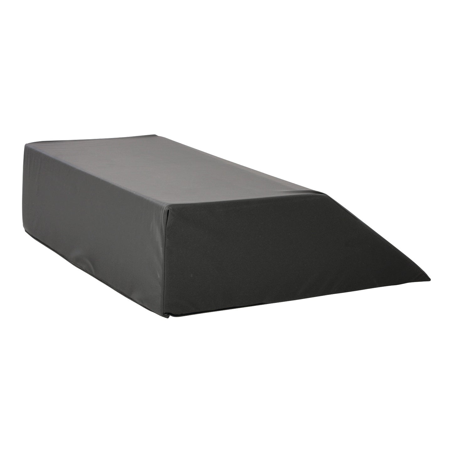The image features an AliMed Bariatric Bed Wedge, a black, rectangular foam support with an angled incline for bed positioning.
