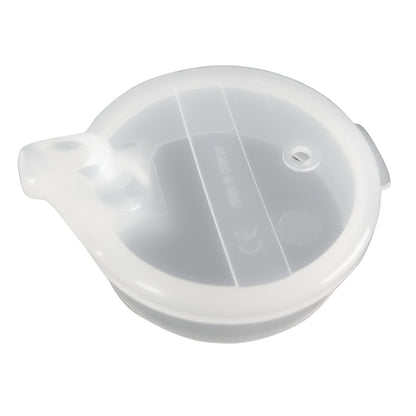 The Replacement Lid for No-Spill Cup is a transparent plastic lid with a spout, designed to prevent spills.