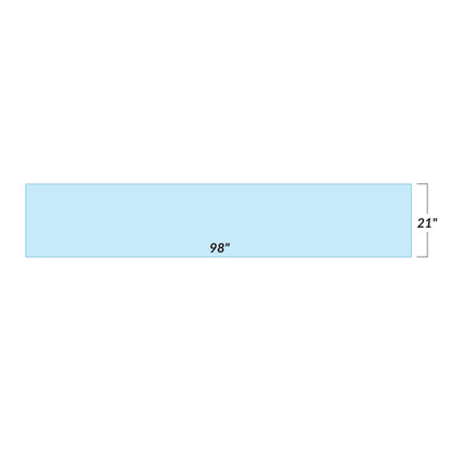 AliMed Support Surface for Siemens HIQ CT Table, light blue, measures 98 inches long and 21 inches wide.