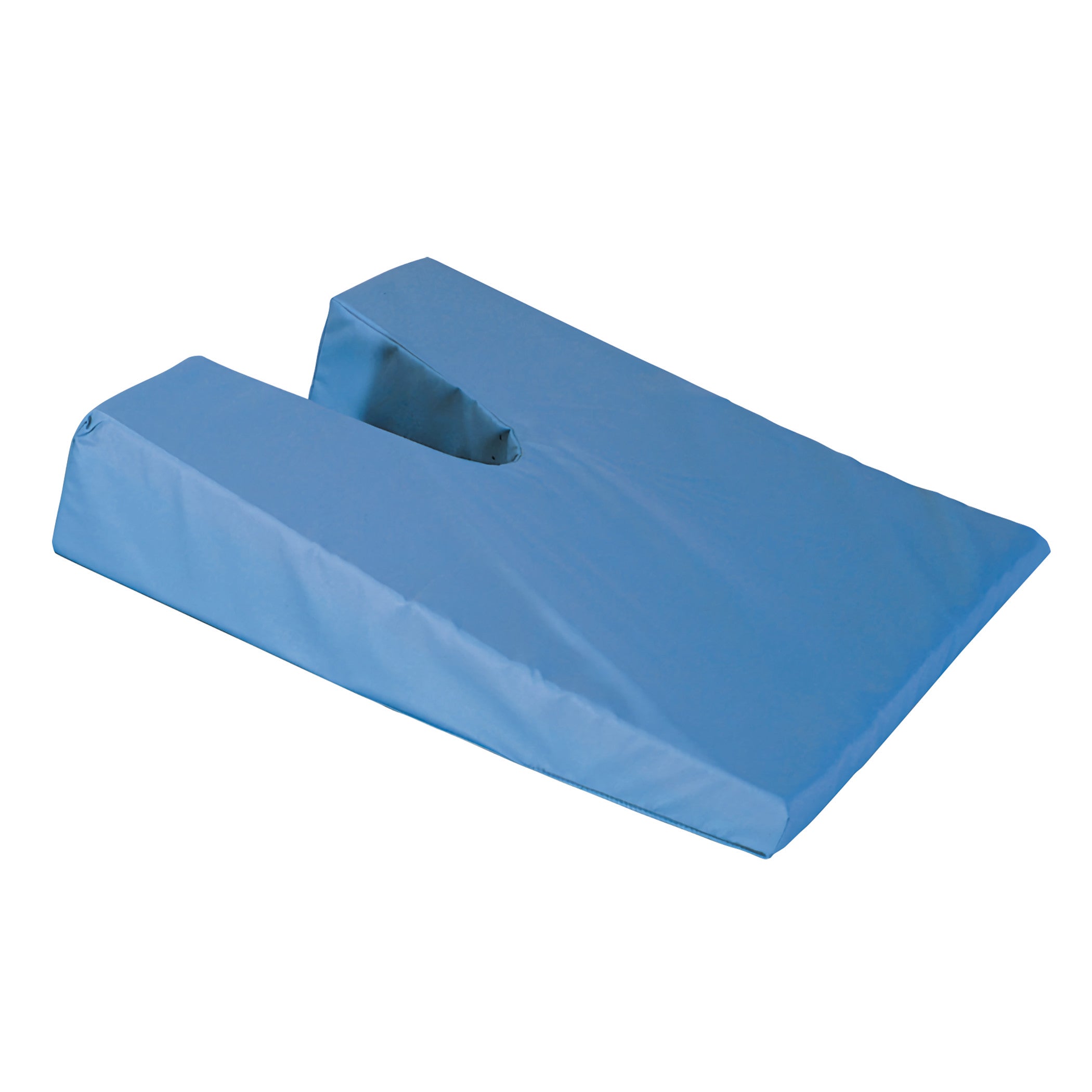 AliMed U-Shaped Perineal/Endovaginal Wedge in blue with a cutout in the center for medical positioning and support.