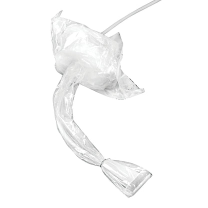 A CIVCO Surgi Sterile Intraoperative Transducer Cover Kit with a transparent plastic covering and attached tubing.