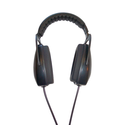 Slimline Noise Guard Headset featuring padded ear cups and an adjustable headband with a cable extending from each side.