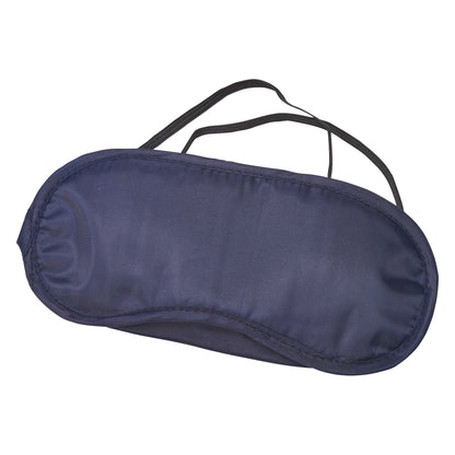 A dark blue Disposable Eye Shade with black elastic straps, designed for covering eyes, likely for sleeping or relaxation.