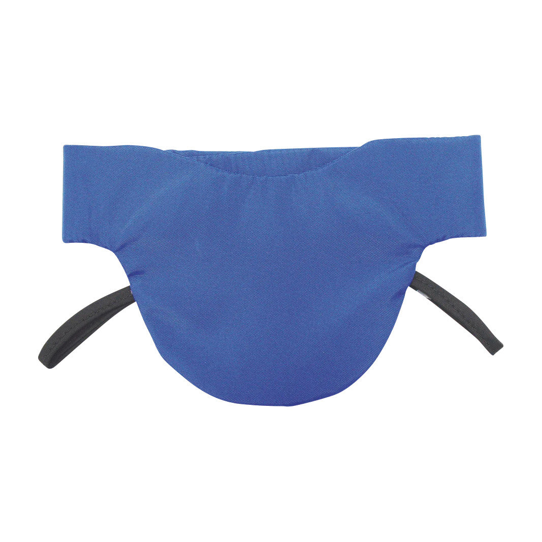 Wolf Sof-T Thyroid Collar, Lightweight Lead, in a blue color with adjustable black straps, designed for radiation protection.