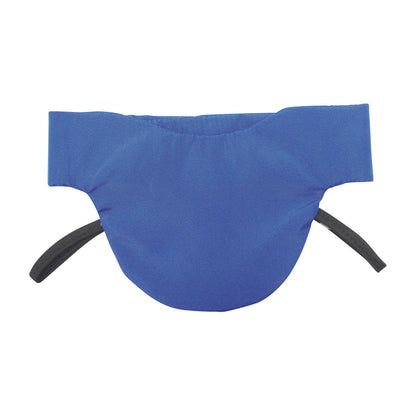 Wolf Sof-T Thyroid Collar, Lightweight Lead, in a blue color with adjustable black straps, designed for radiation protection.