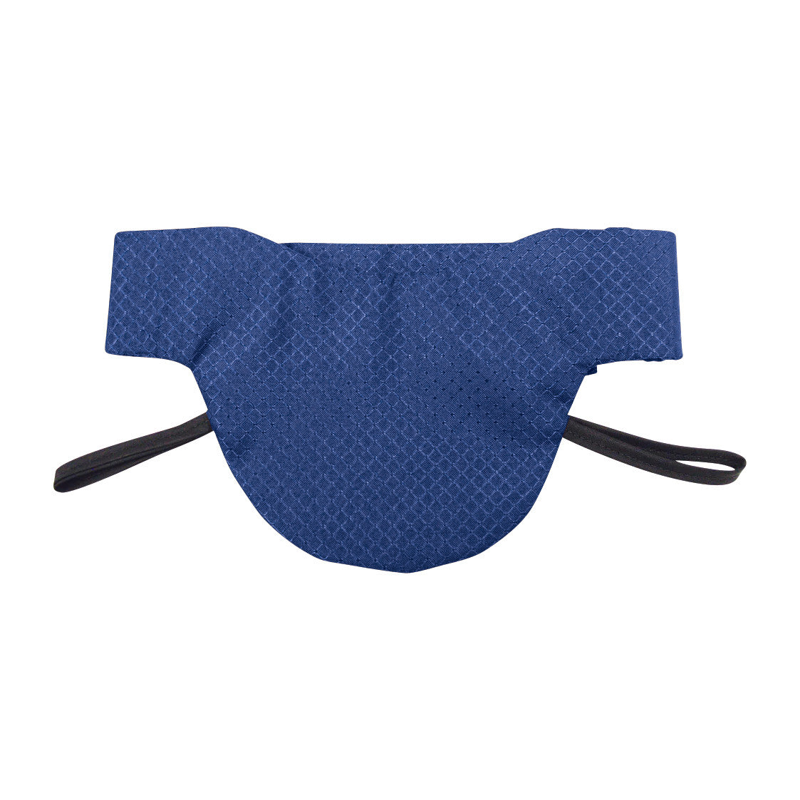 The Wolf Sof-T Thyroid Collar, Lightweight Lead is a blue protective neck garment with black straps designed for medical use.