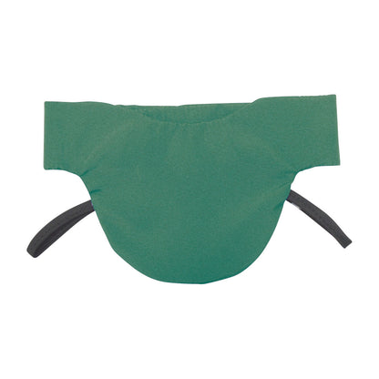 Wolf Sof-T Thyroid Collar, Lightweight Lead in green fabric with black straps for neck protection in medical settings.