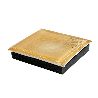 Action Gel Supine Head Pad with a tan gel top and black foam base, designed for head support and pressure distribution.