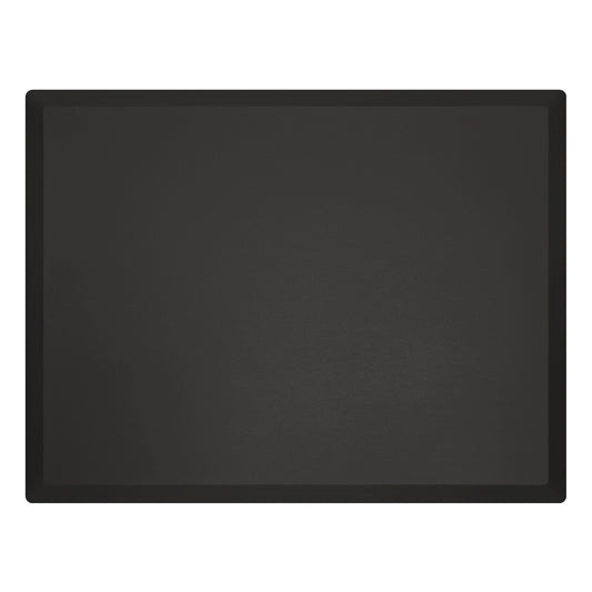 The image shows a rectangular GelPro NewLife Eco-Pro Reusable Surgical Comfort Stool Mat in solid black with rounded corners.