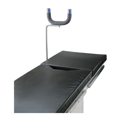 Replacement Pad for Allen Prepper, featuring a black cushioned surface and a metal U-shaped support with blue caps at the top.