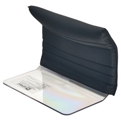 The AliMed Padded Toboggan Cover is shown, featuring a black padded structure and a clear protective sheet beneath.