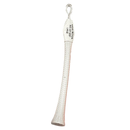 AliMed Autoclavable Soft Touch Single Finger Trap with a loop handle and mesh design, used for medical purposes.