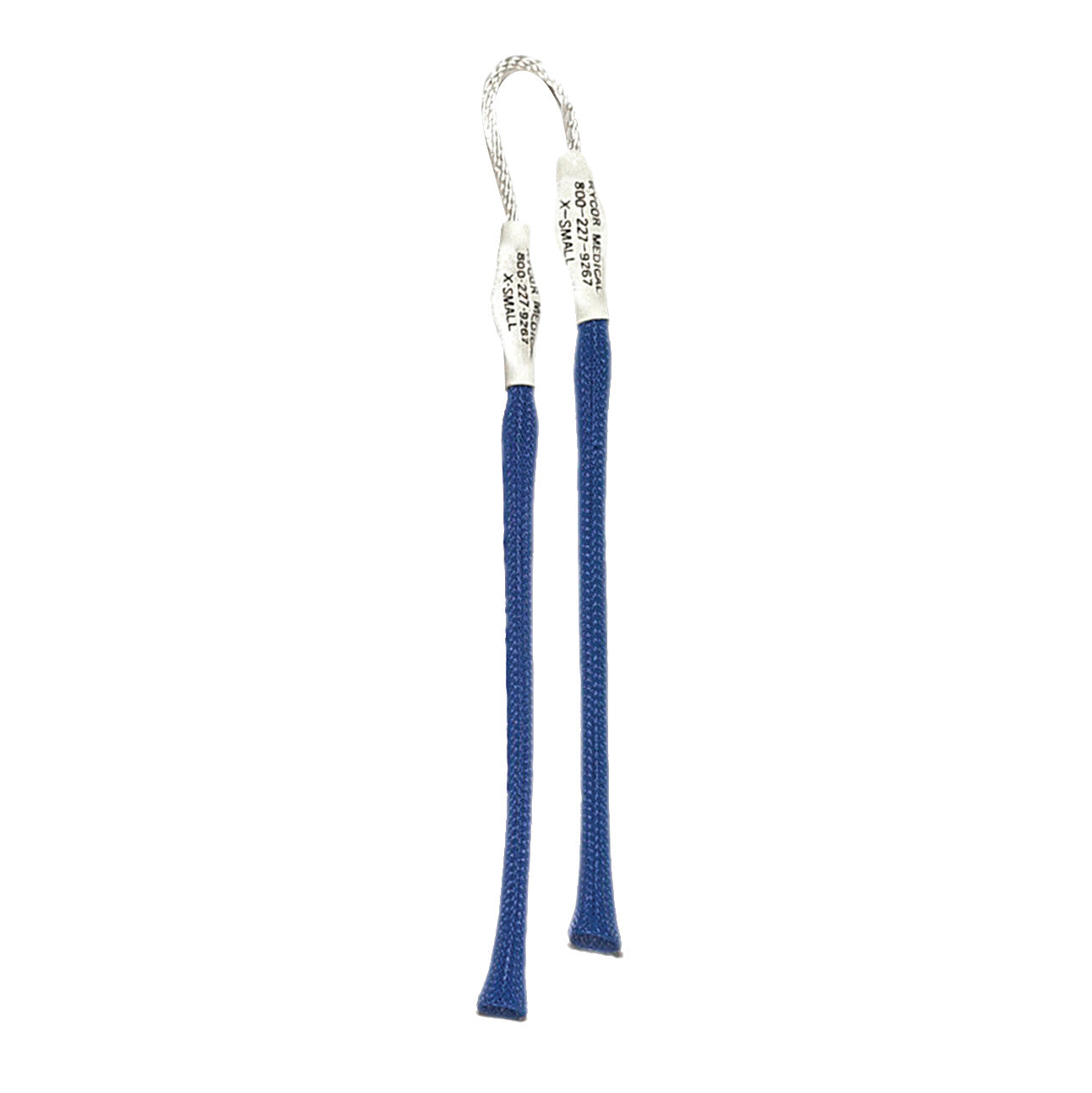 The AliMed Autoclavable Soft Touch Double Finger Trap features two blue fabric loops connected by a small looped rope.