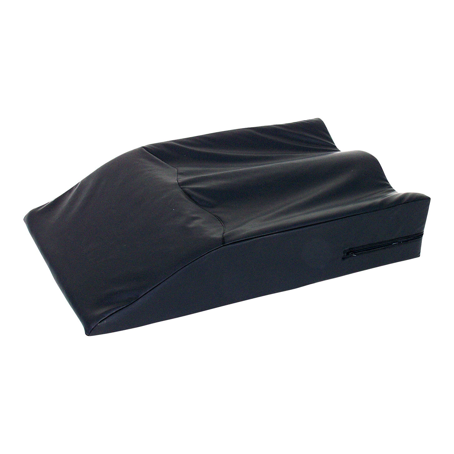 The AliMed Frogger Vein Harvesting Positioner is a black, wedge-shaped cushion designed to support positions during medical procedures.
