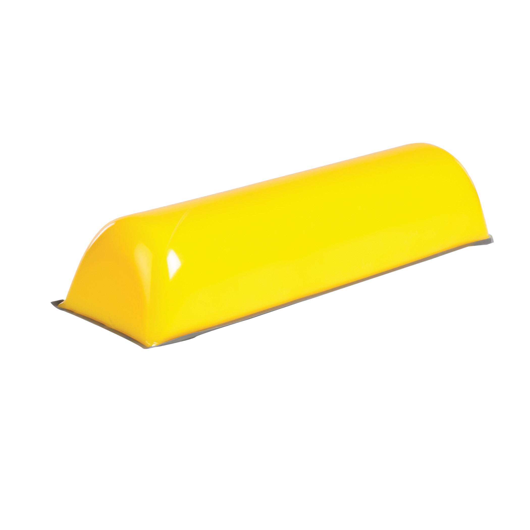 A yellow AliMed AliLite Chest Roll with a smooth, curved surface, designed for positioning on a flat base, isolated on a white background.