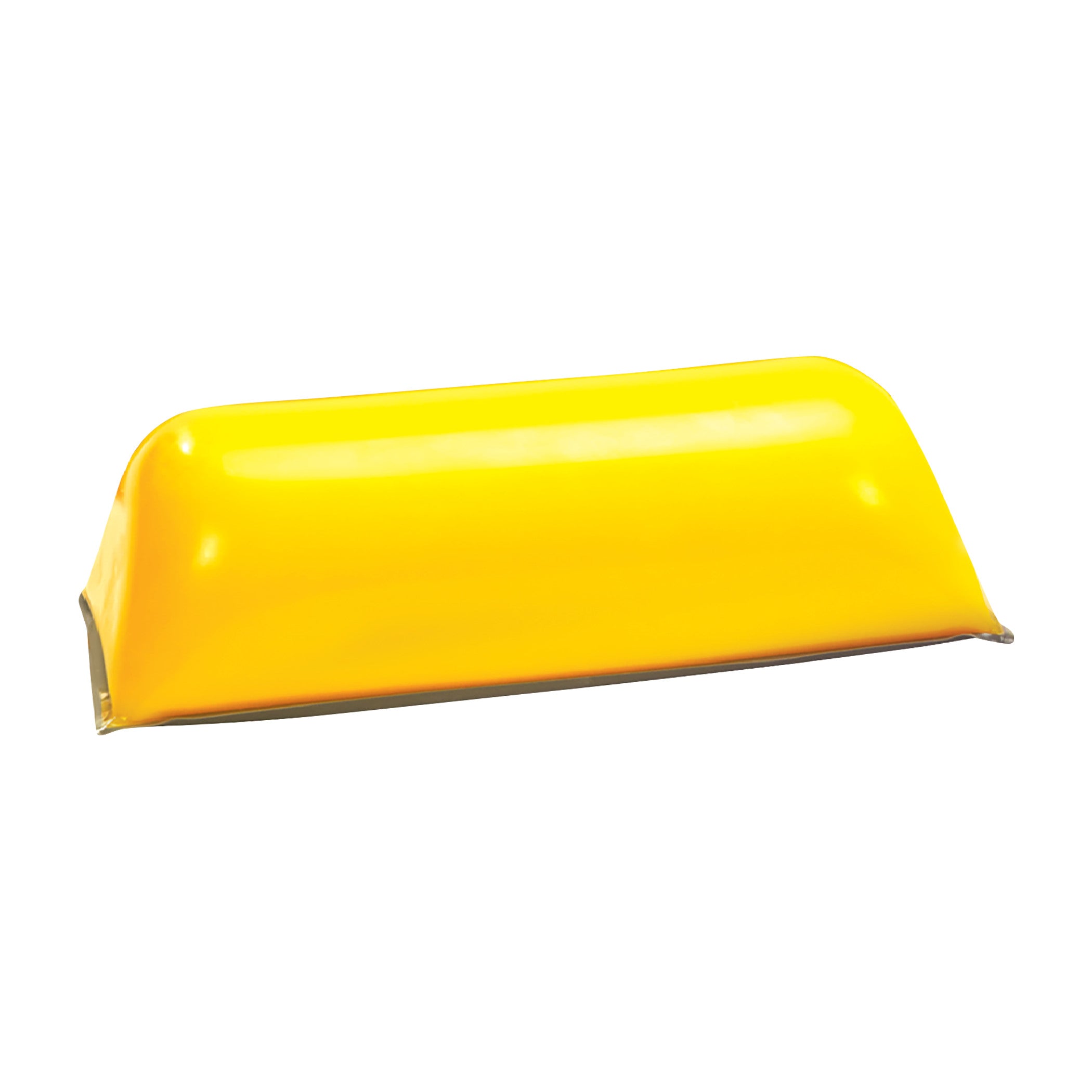 A yellow AliMed AliLite Chest Roll with a shiny surface, designed for medical use, is shown against a white background.