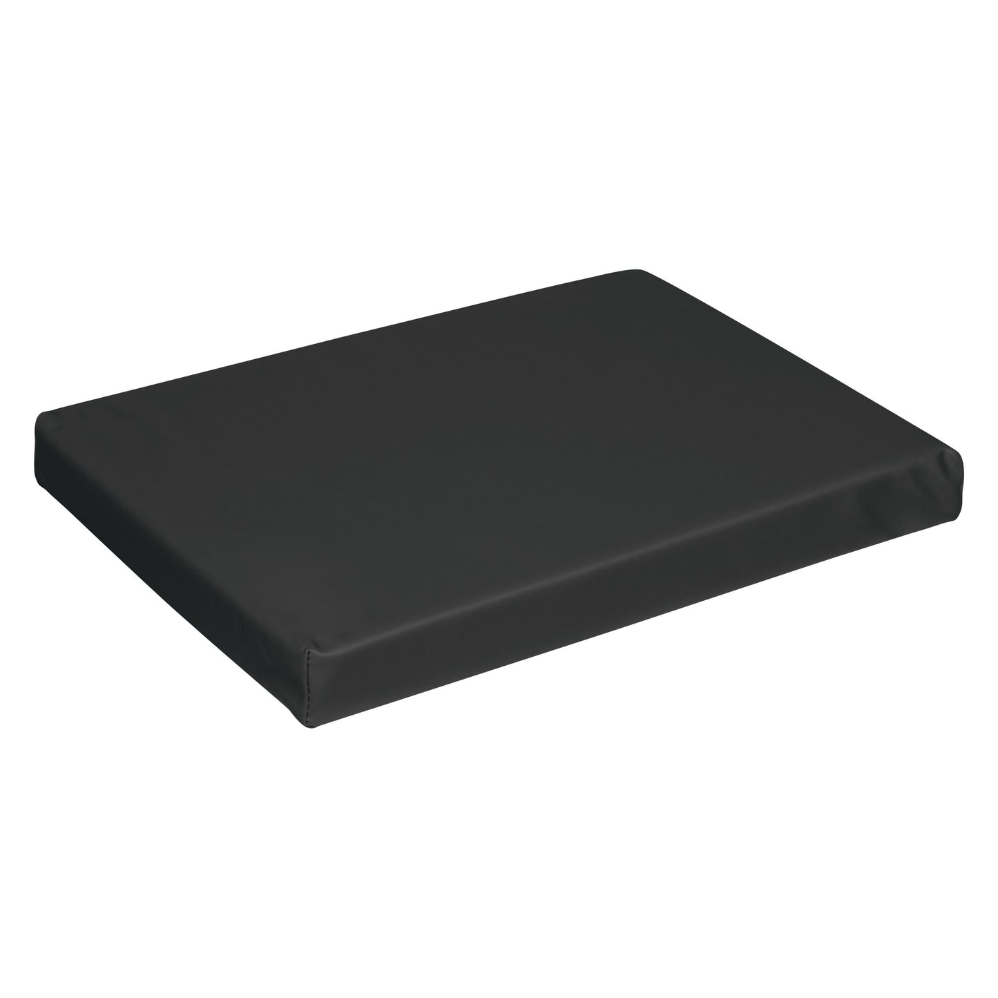 The AliMed Vinyl-Covered Small Rectangle Positioner is a black, rectangular cushion designed for support and stability.