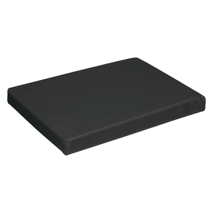 The AliMed Vinyl-Covered Small Rectangle Positioner is a black, rectangular cushion designed for support and stability.