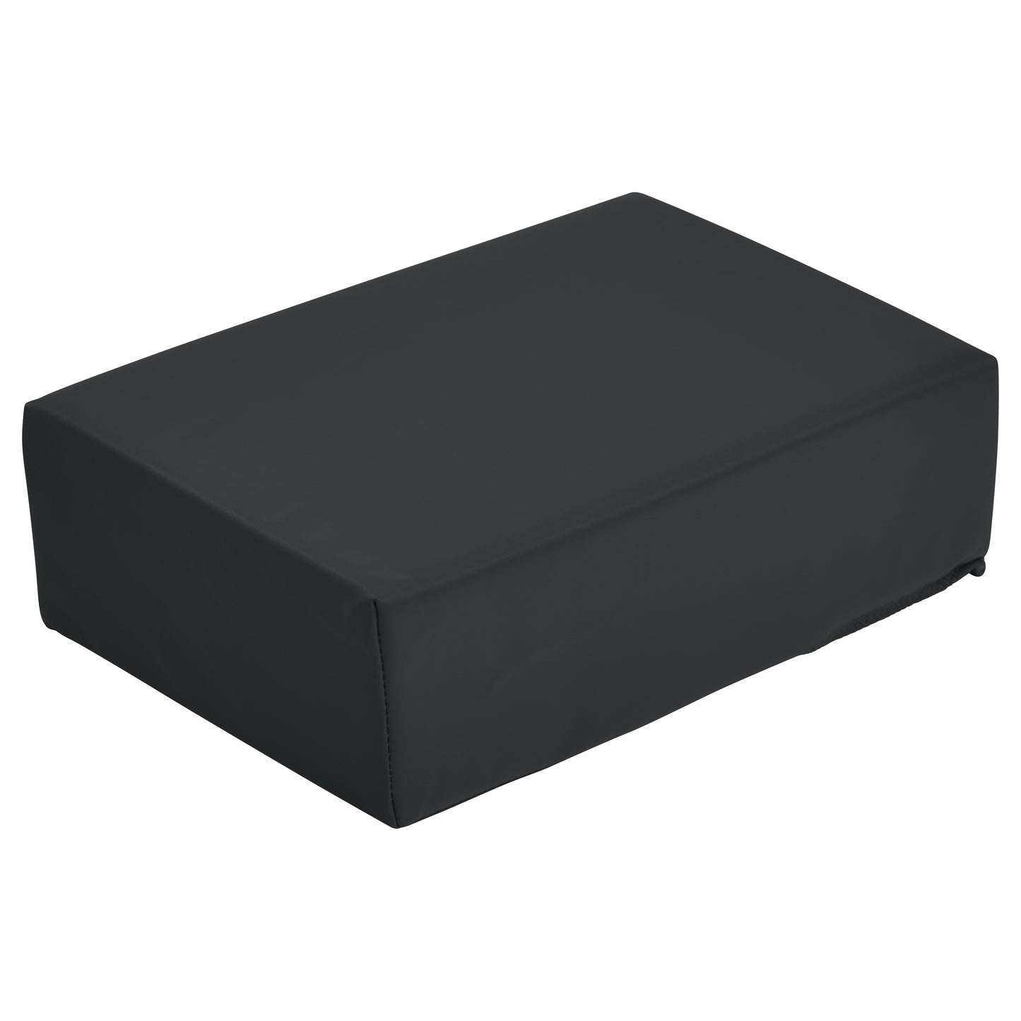 AliMed Vinyl-Covered Small Rectangle Positioner is a black, rectangular cushion used for medical positioning or support.