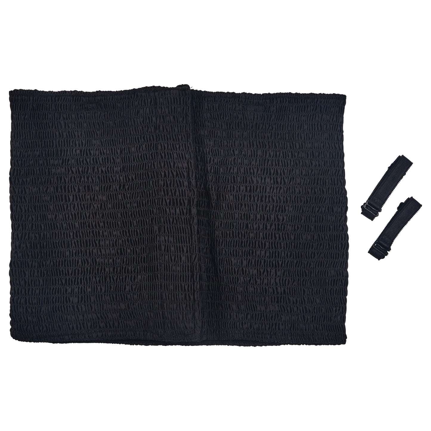 Expand-A-Band Lined Breast Binder, 12/Pack, shown unfolded with a textured black surface, includes adjustable straps on the side.