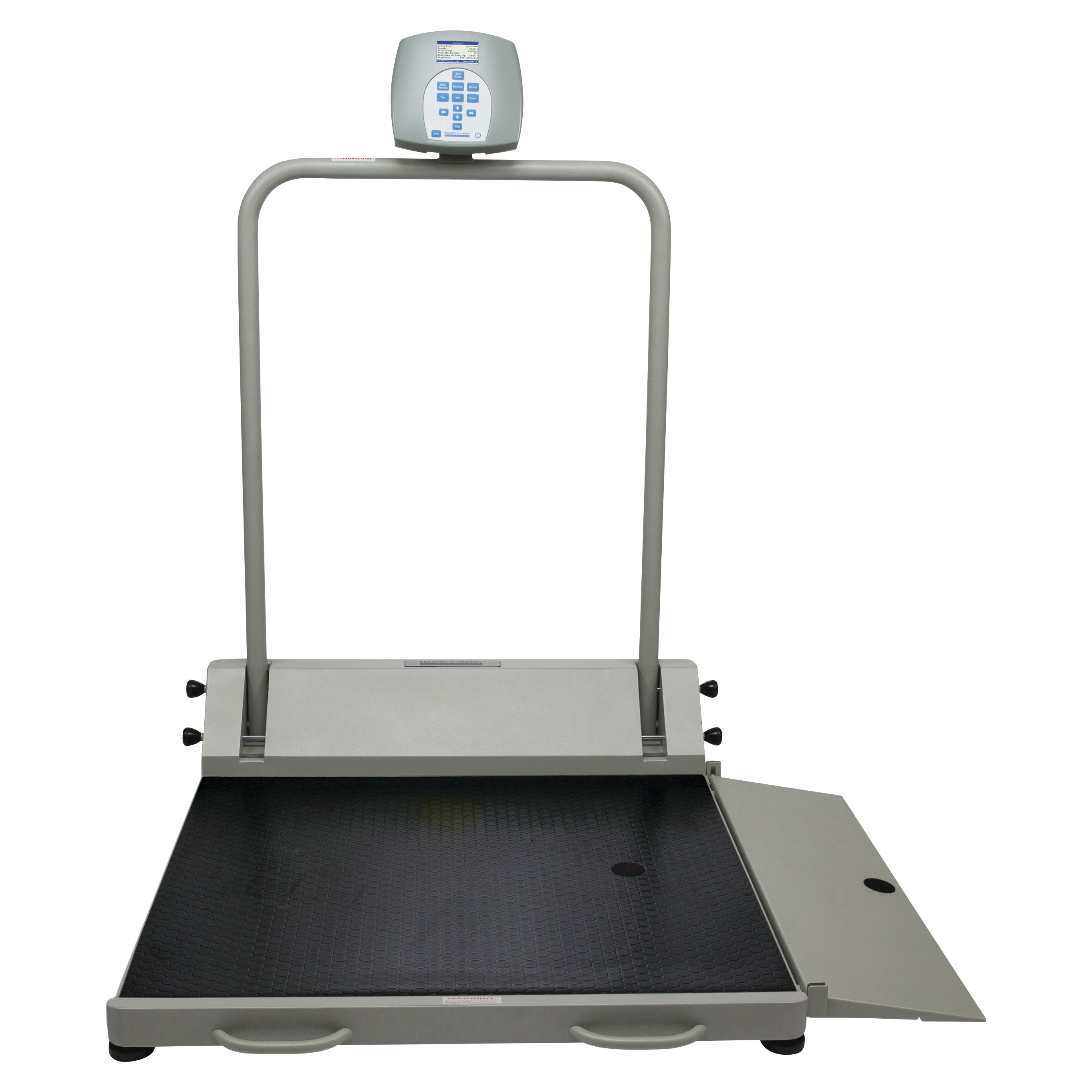 Health o meter Digital Wheelchair Ramp Scale with Everlock, featuring a digital display and a textured platform with a side ramp.