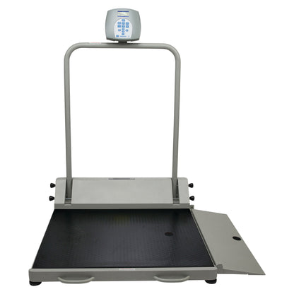 Health o meter Digital Wheelchair Ramp Scale with Everlock, featuring a digital display and a textured platform with a side ramp.
