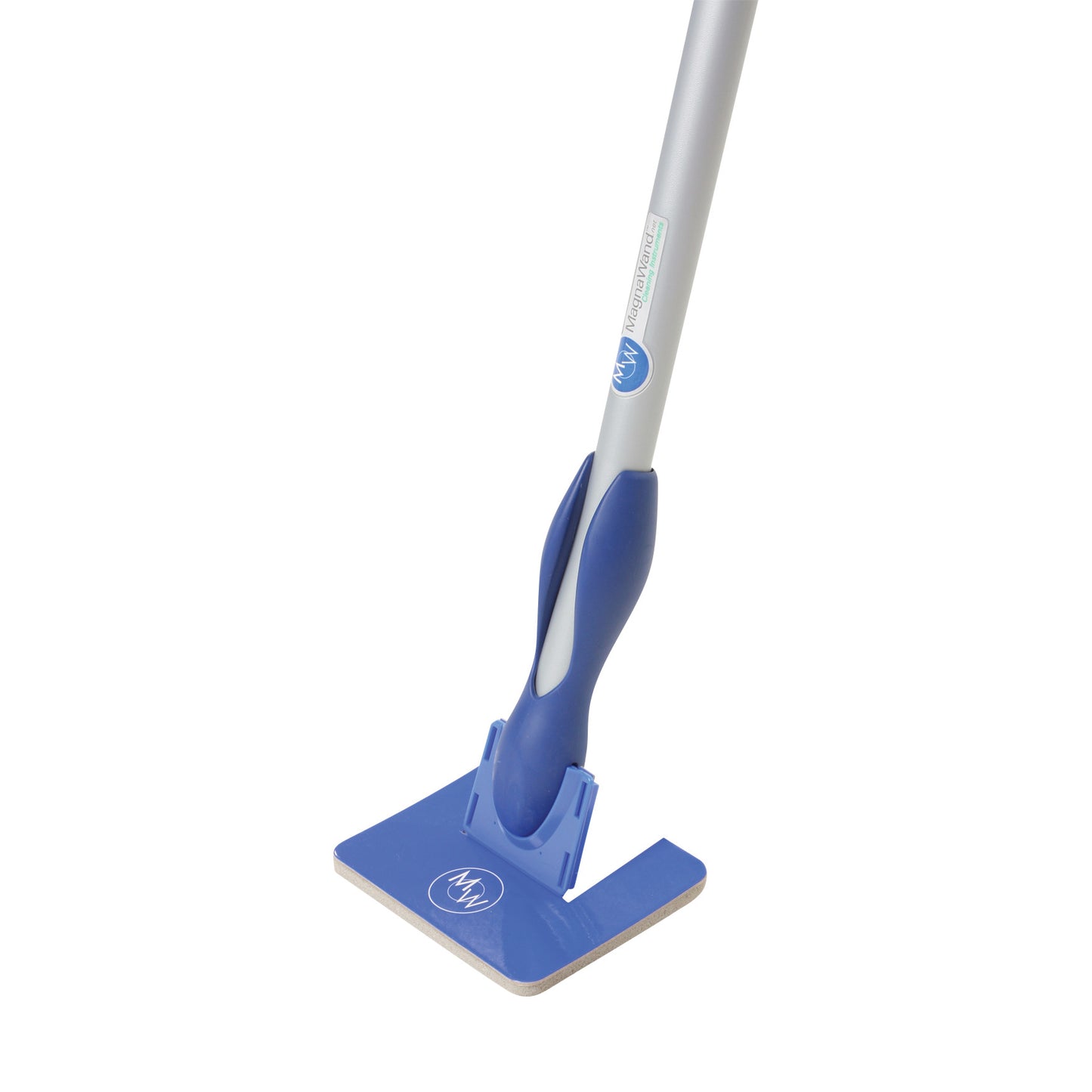 The MagnaWand MRI Cleaning Tool features a blue handle and a square base designed for cleaning MRI equipment.