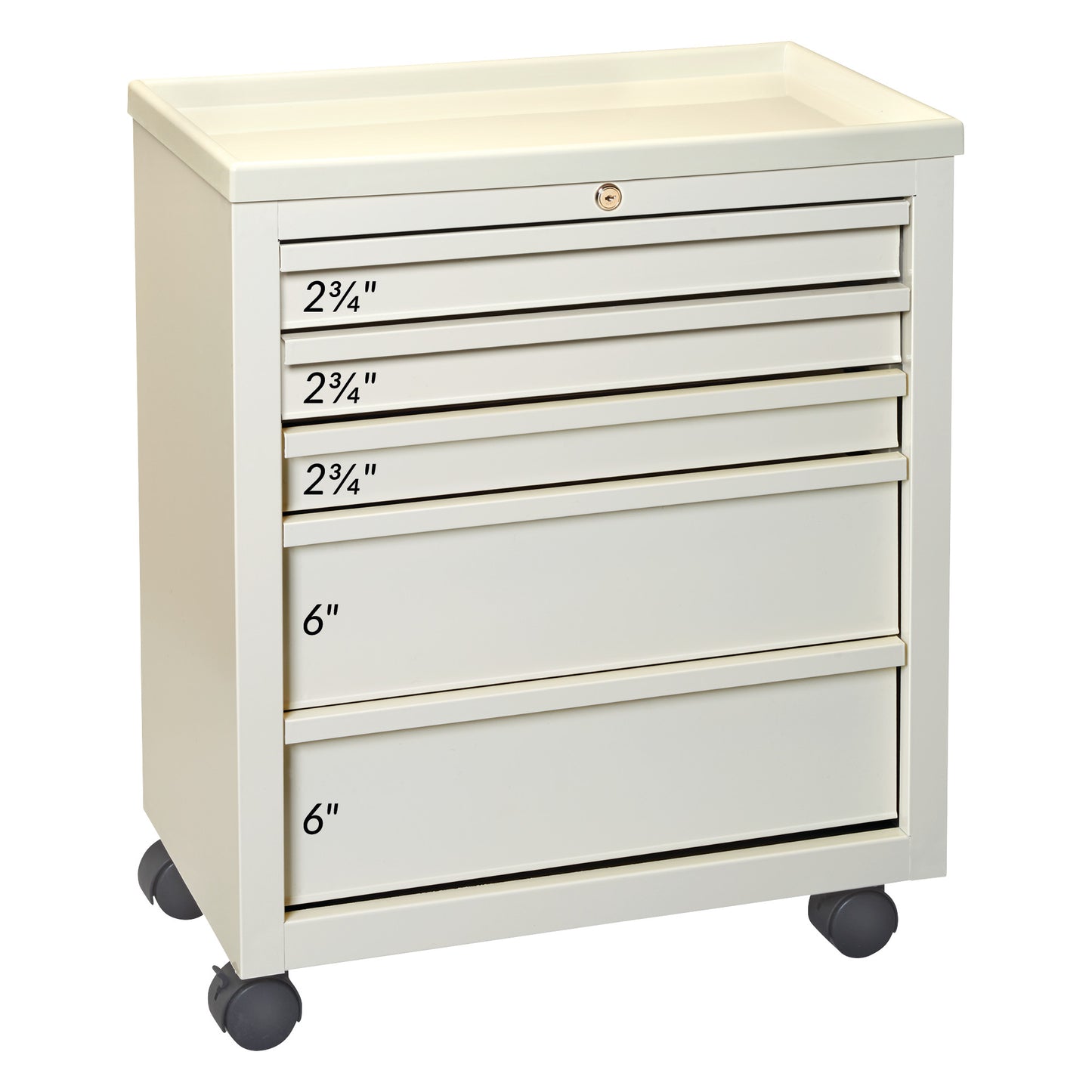 5-Drawer Economy Treatment Cart, Solid Beige
