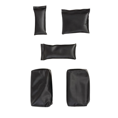 AliMed Femoral Sandbag Set includes five black, rectangular and cylindrical sandbags of varying sizes on a white background.