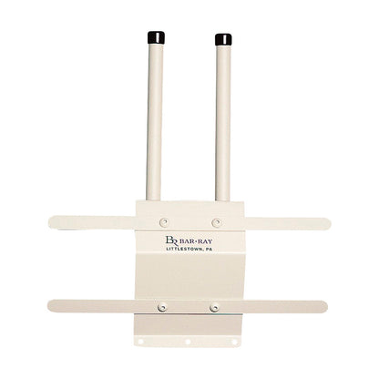 The Compact Apron Rack is a wall-mounted holder with two rods and brackets for organizing aprons, featuring a simple, white design.